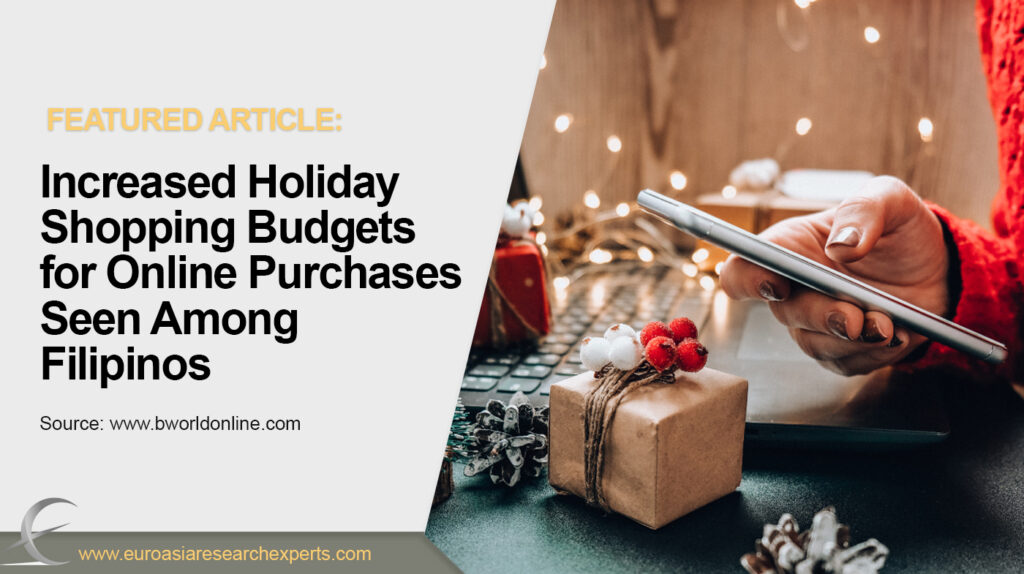 Increased holiday shopping budgets for online purchases seen among Filipinos